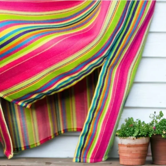 Foxcroft Striped Long Sleeve Button Down Shirt Size 14 - Picture 7 of 10